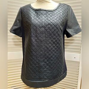 Halogen Quilted Leather Top Size Large